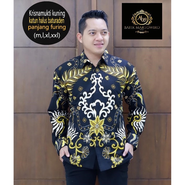 Batik Cowok KRISNAMUKTI FULL FURING Katun Halus Baturaden Size M-XXL Termurah