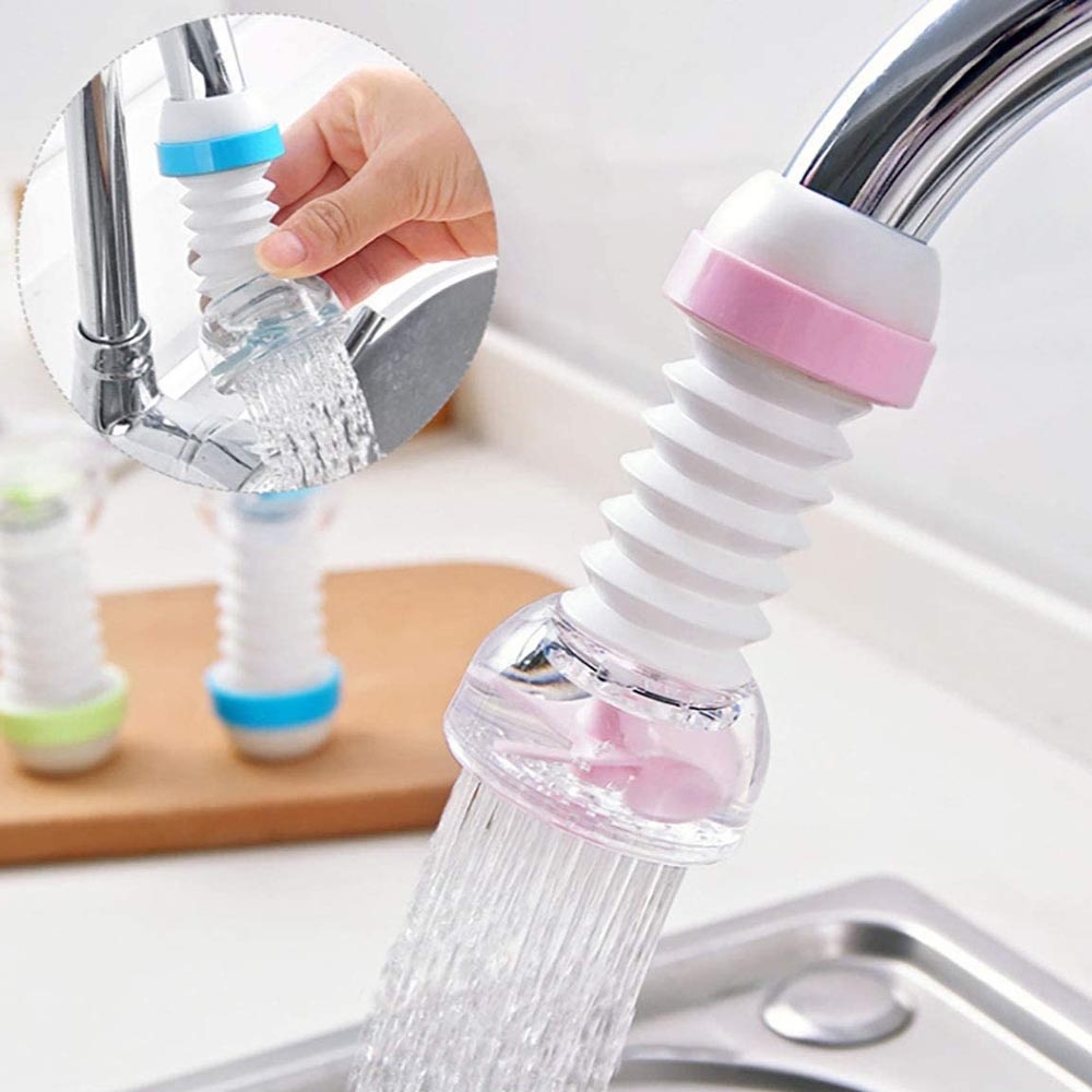 Sambungan kran air anti muncrat 360 derajad keran Air Flexible - Saringan Air Faucet Flash Dispenser Rak Dapur Filter Kepala Saring Shower Saringan Sink