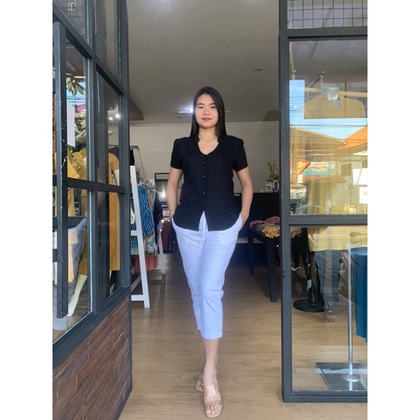 Caremuz Cr 011 Baju Top Blouse Baju  Kerja Baju wanita baju kekinian baju trend2021-3