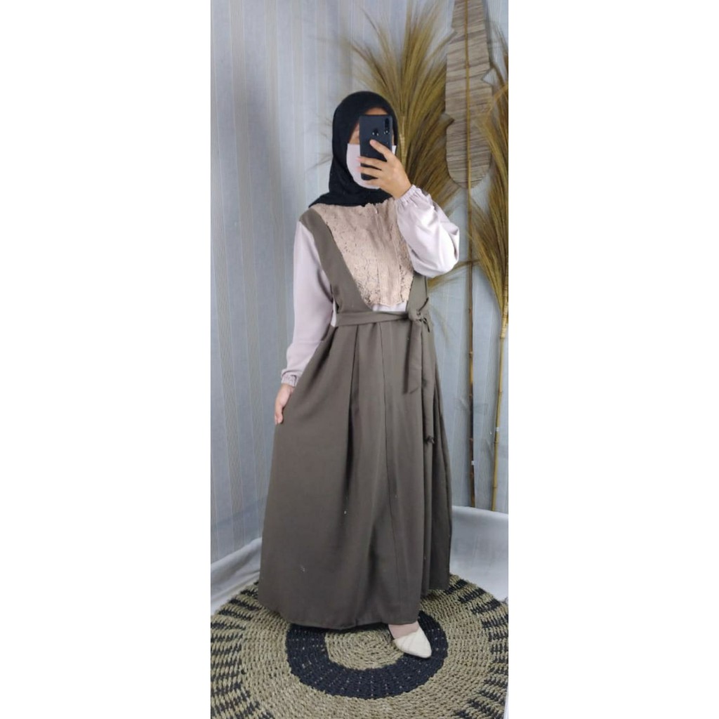 Dress AKIRA MX BRUKAT ITYCREPE PREMIUM adem busui modis modern PASTEL SHABBY