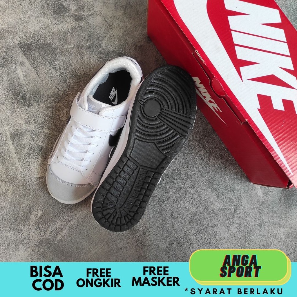 SEPATU ANAK NIKE BLAZER 77 PUTIH LOW LAKI LAKI PEREMPUAN USIA 1 2 3 4 5 6 7 TAHUN IMPORT / SEPATU KIDS SEKOLAH TK/SD TERMURAH / SEPATU SNEAKERS ANAK KEREN