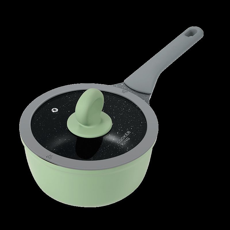 Cooker King GREEN Saucepan Granite Maifan Coating 18cm non stick Starry Series + Lid