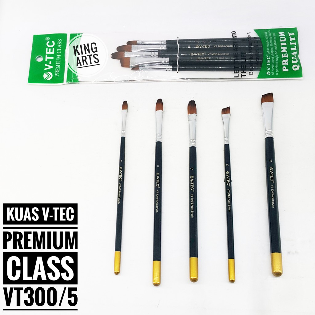 

V-Tec Brush VT300 Set 5 - Kuas Lukis Set 5