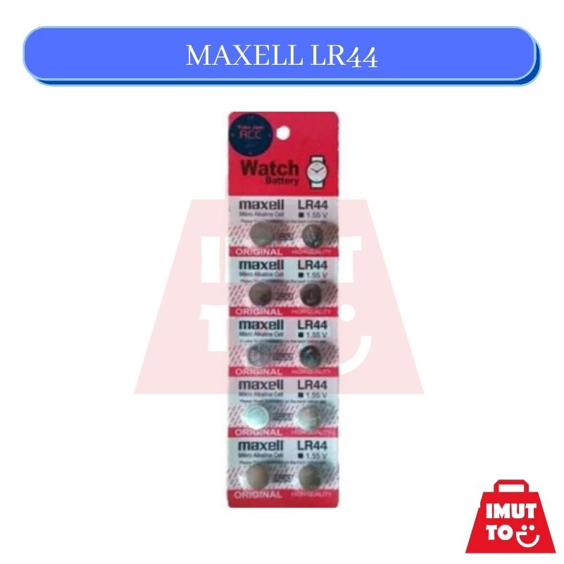 IMUTTO - MAXELL BATTERY BATERAI LR 44 LR44 AG 13 AG13 BATU JAM SERBAGUNA MILTIFUNGSI