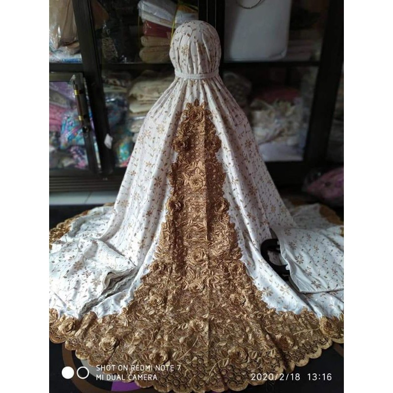 Mukena Sutra Paris Bordir Timbul