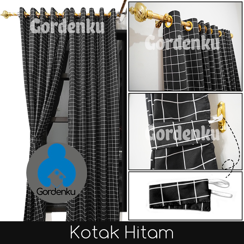 Gorden Jendela aesthetic gorden minimalis gorden polos gorden Smokering|gordeng murah|corak kotak