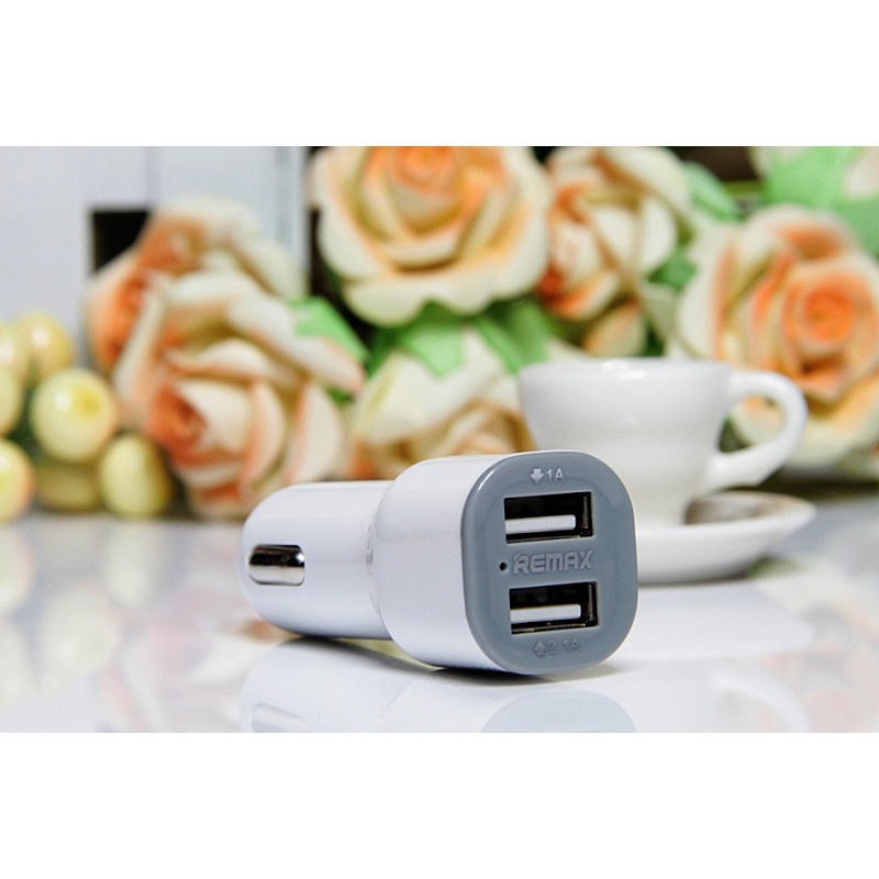 Travel Adaptor Car Charger Remax Duck Shape 2 Port USB Charger Mobil 2.1 A CC201 New Original