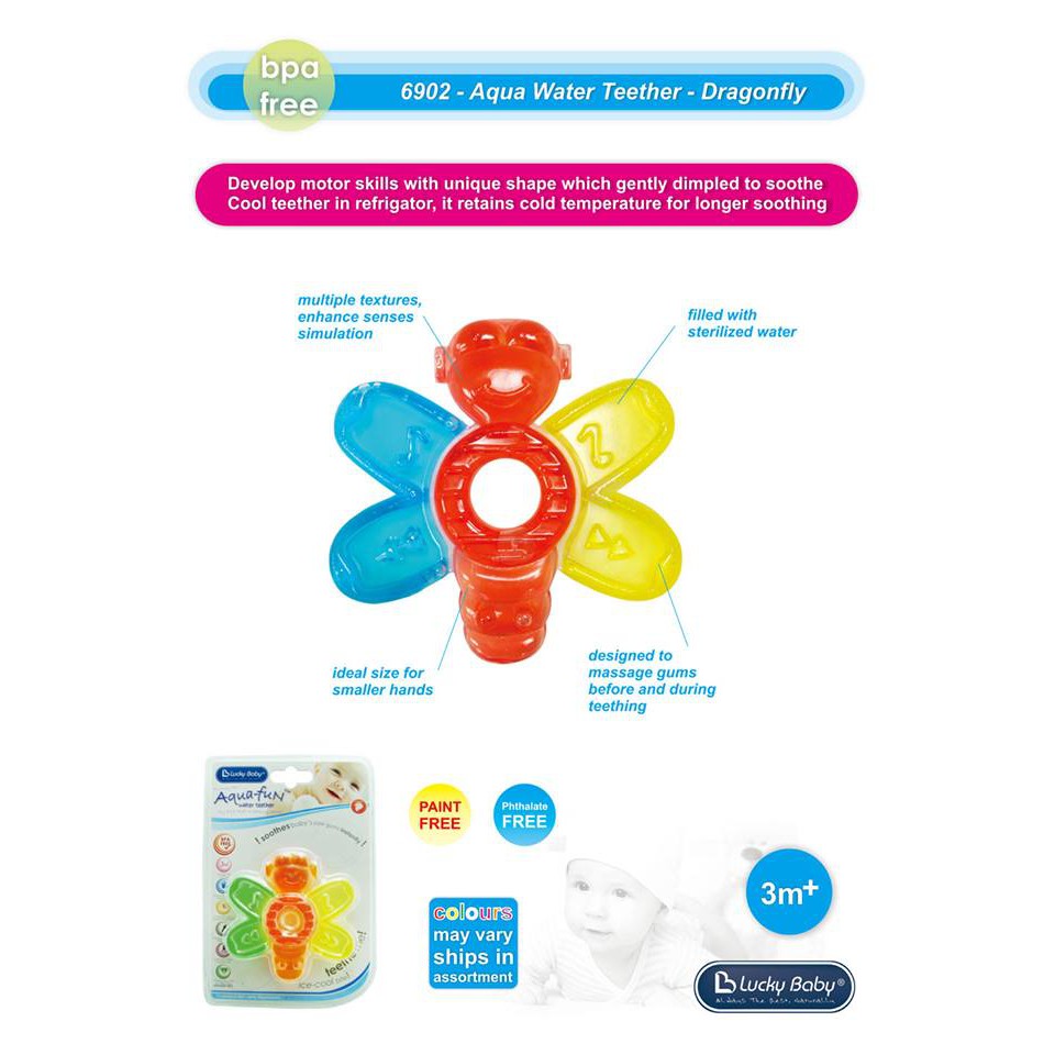 LUCKY BABY AQUA WATER TEETHER DRAGONFLY (LB 6902) GIGITAN BAYI