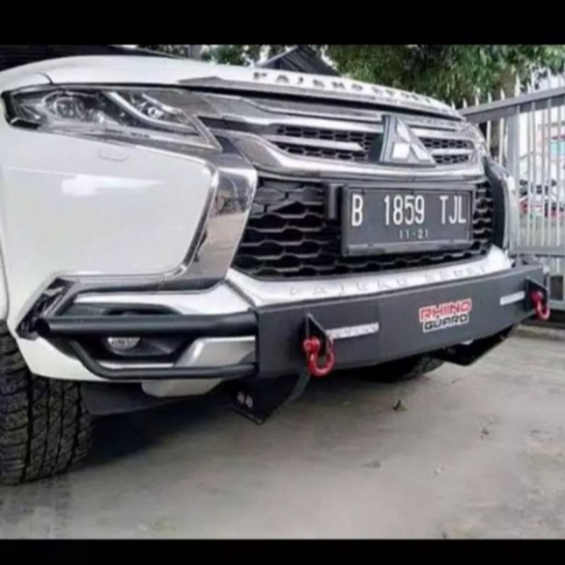 Tanduk bumper depan pengaman depan mobil all new pajero sport 2016-2020 Full besi