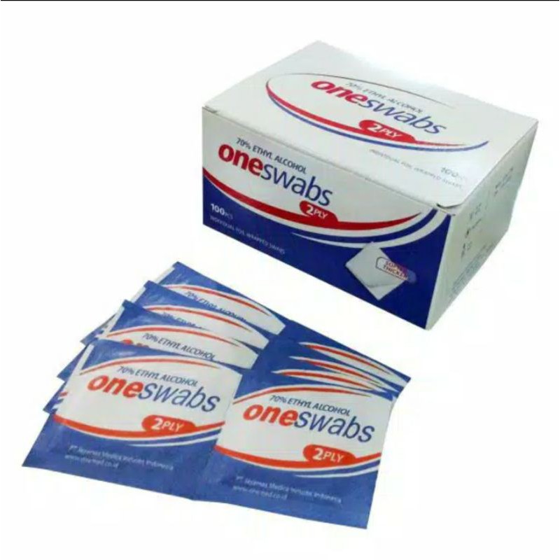 100 lembar TISSUE ALKOHOL SWABS ONEMED