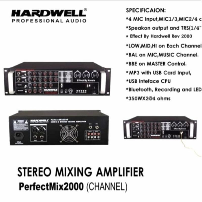 ampli power Hardwell perfectmix 2000. original