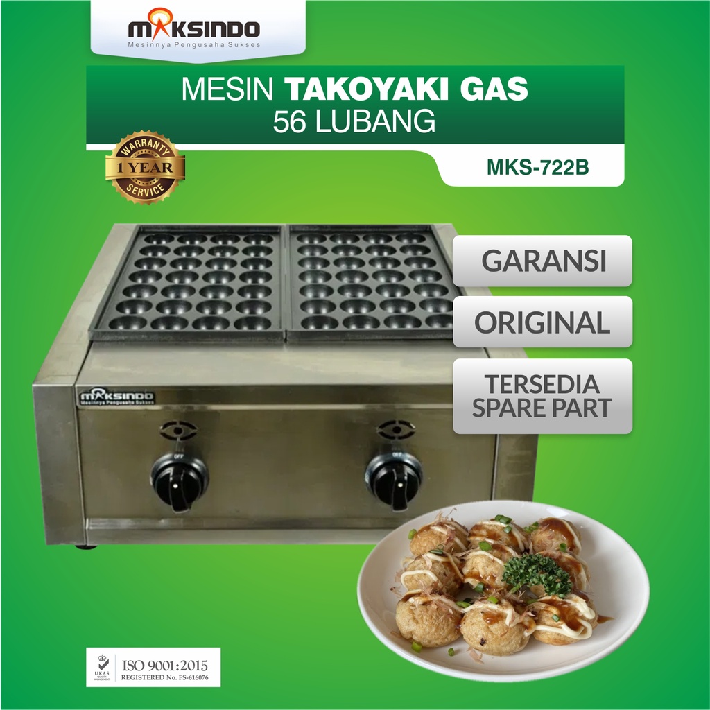 Mesin Takoyaki Gas (56 Lubang) MKS-722B Maksindo