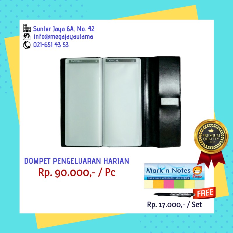 

Dompet Pengeluaran harian Gratis Mark&Note + Joyko Pen GP-290