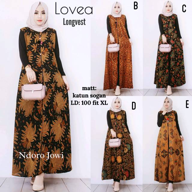 OUTER SOGAN BATIK LONG CARDI BATIK SOGAN LONG VEST BATIK SOGAN OUTWEAR BATIK SOGAN CARDI MURAH