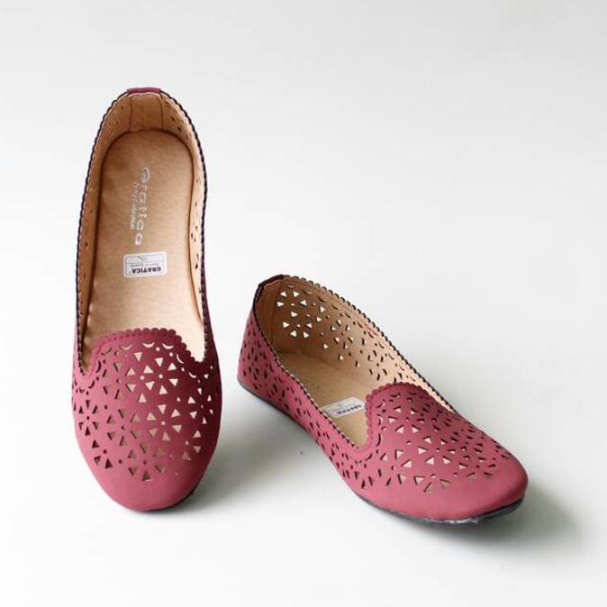 SEPATU FLAT SHOES FLATSHOES GRATICA AL14 PURPLE MDXXXVIII