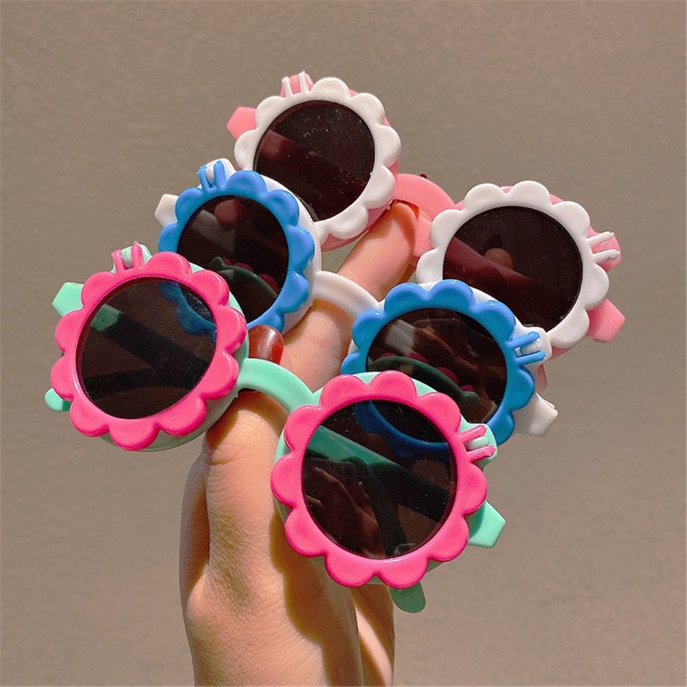 Sun Flower Kacamata Sunglass Desain Bunga Matahari Lucu Untuk Anak Kecil