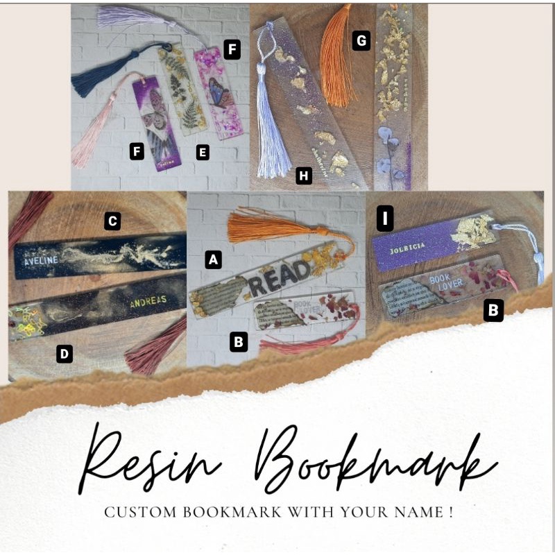

resin bookmark custom pembatas buku