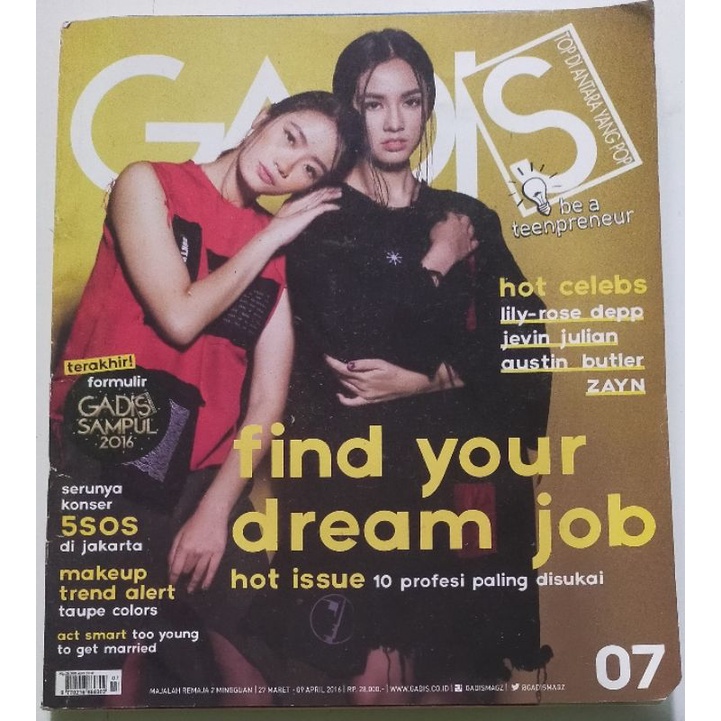 MAJALAH GADIS (FIND YOUR DREAM JOB) 27 Maret - 9 April 2016