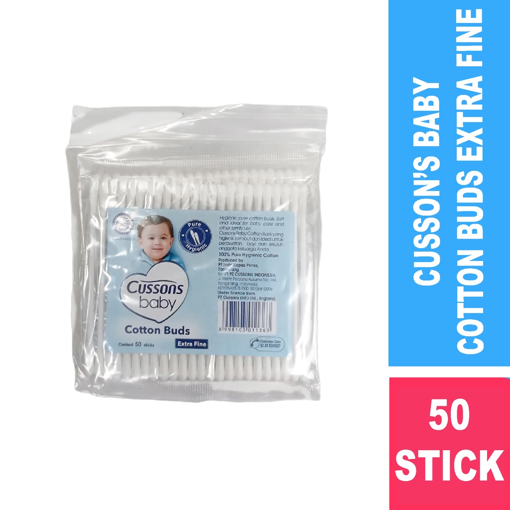 Cussons Baby Cotton Bud Extra Fine - Pembersih Telinga Bayi 50's - 100's