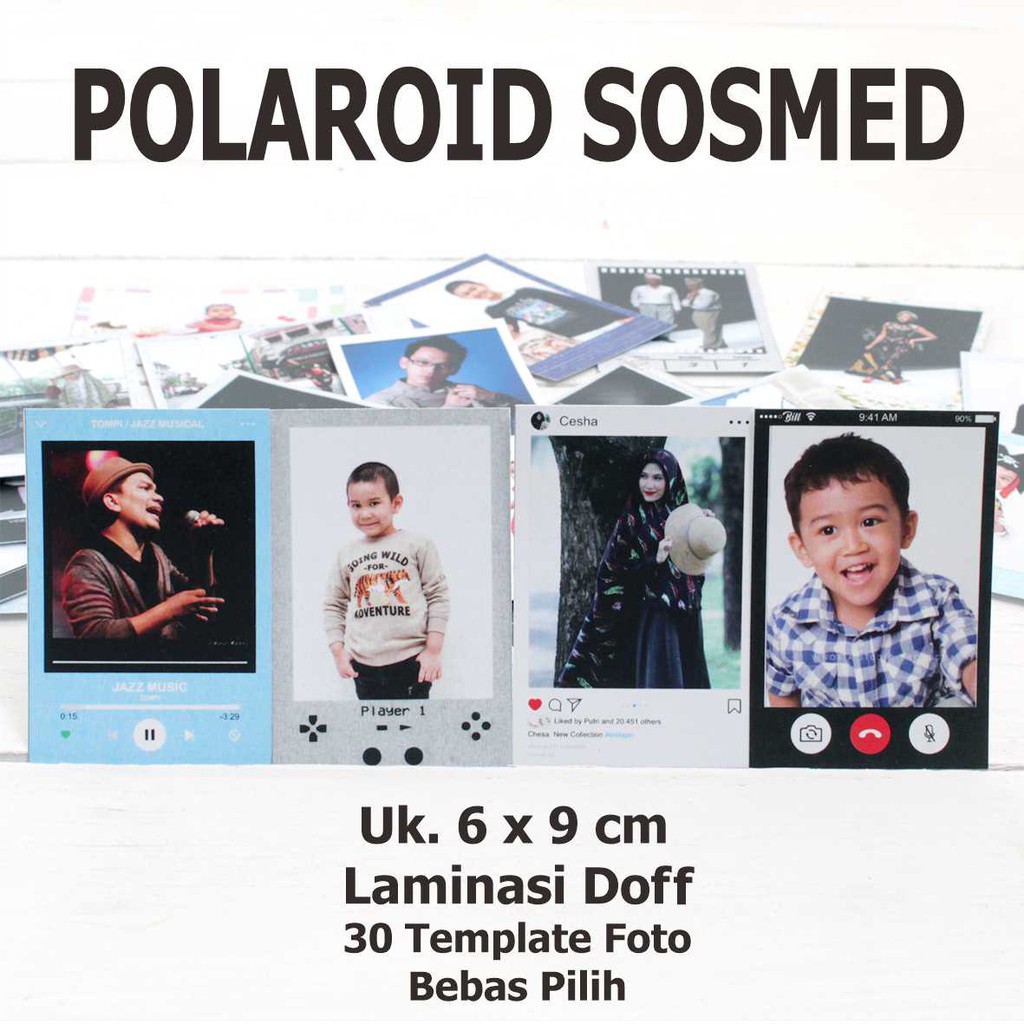 Jual CETAK FOTO POLAROID SOSMED LAMINASI DOFF Shopee Indonesia