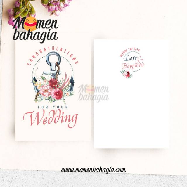 Kartu Ucapan Nikah Murah Wedding Greeting Card Amplop 004 Shopee Indonesia