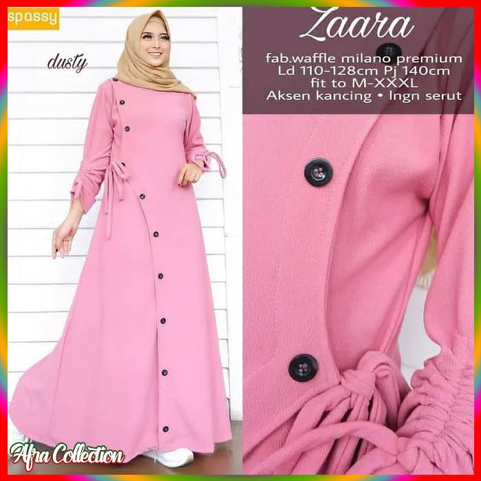 Baju Gamis / Fashion Muslim Wanita / ZAARA MAXY / Dress Cantik / Ada Berbagai Warna