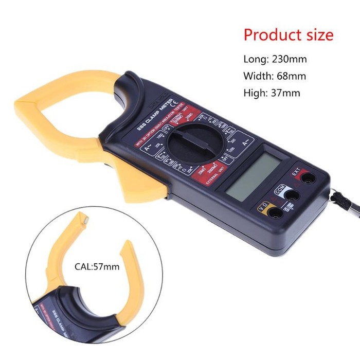 Digital Clamp Multi meter Tang Ampere AC DC Resistance Tester 266