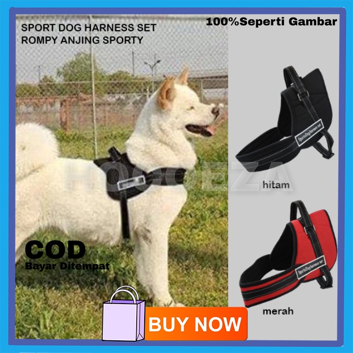 SABUK ROMPI PELIHARAAN ROMPI ANJING SPORTY DOG HARNESS SET BAHAN NYAMAN ORIGINAL IMPORT VA335