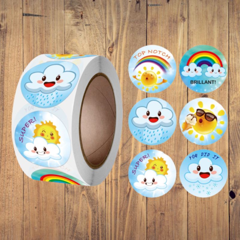 

Stiker Emoticon / Stiker Pelangi Lucu / Stiker Segel Ecer 100 pcs