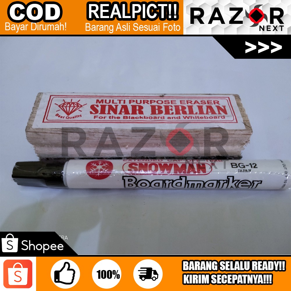 

Penghapus Dan Spidol Papan Tulis / Whiteboard | Spidol Snowman Penghapus Kerajinan Kayu | BISA COD