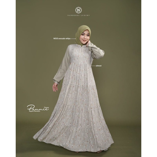 READY TERBARU BEST SELLER | PAMMIE DRESS NEW NADHEERA ORI | DRESS LEBARAN