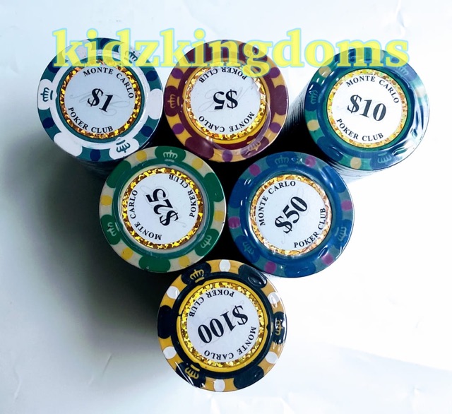 Poker Set Casino Style Poker Chips isi 200 pcs