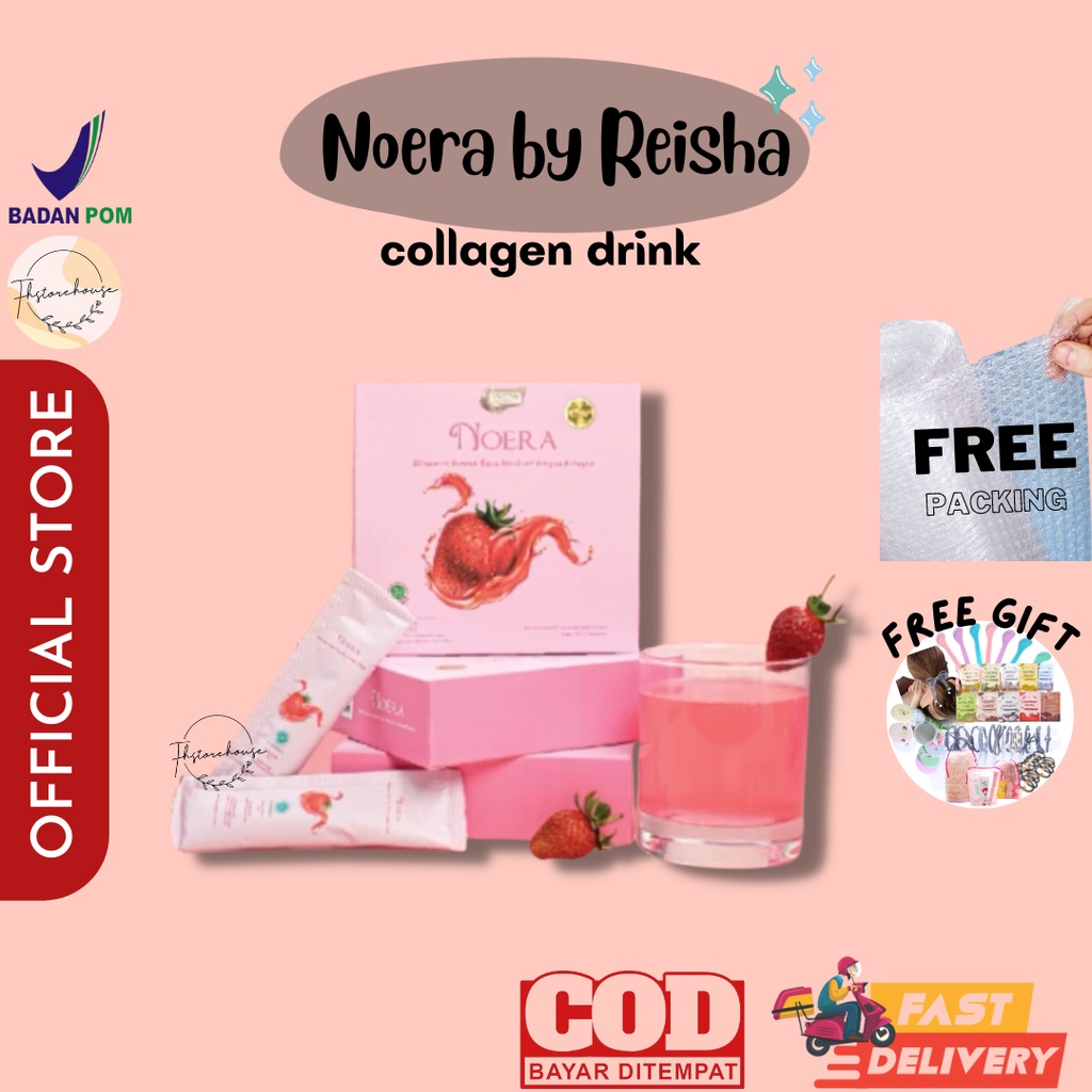 [BUY 1 GET 1 GIFT] READY ! SIAP KIRIM Noera Collagen Drink - Suplemen Pemutih Kulit Collagen BPOM