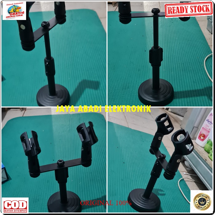 G550 STAND TIANG HOLDER MIC CABANG 2 IN 1 STANDING PENYANGGA PELINDUNG SEGALA JENIS MIC HANDLE VOCAL COCOK UNTUK SEGALA JENIS ACARA PANGGUNG LEBIH PRAKTIS DAN HEMAT TEMPAT PRODUK BERKHUALITAS HARGA TERJANGKAU