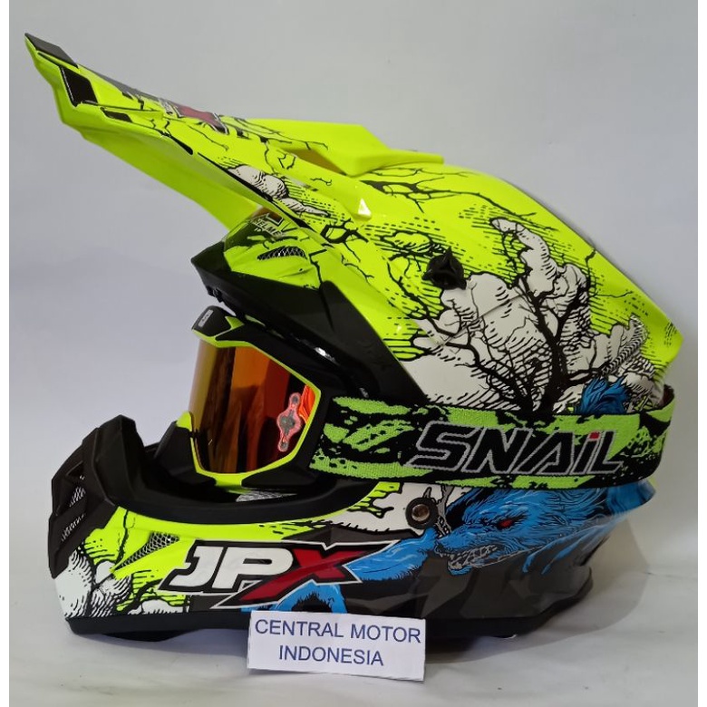 Helm Cross JPX X14 Yellow Ongkir 2 kg gratis Box Ori|Helm JPX MURAH|Helm Cross Murah|