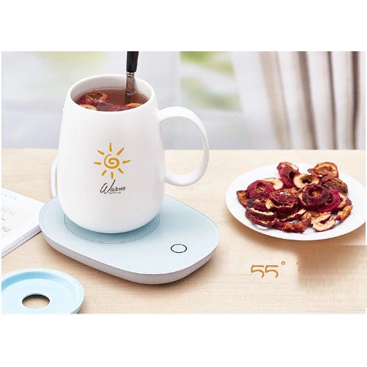 [Toserba_Emak] - Pink Bunny Tatakan Gelas Pemanas Coffee Cup Warmer Heating Pad - NN201 - White