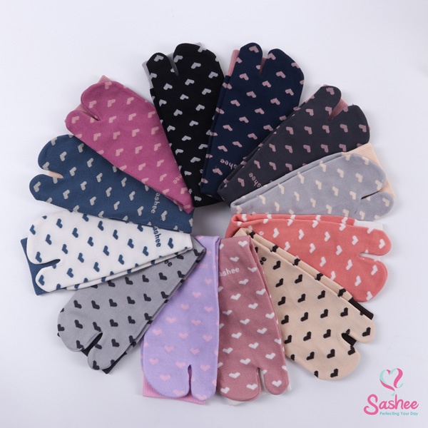 Kaos Kaki Jempol Motif Polkalove Rajut Wanita Dewasa by Sashee | Polka Love Rajut