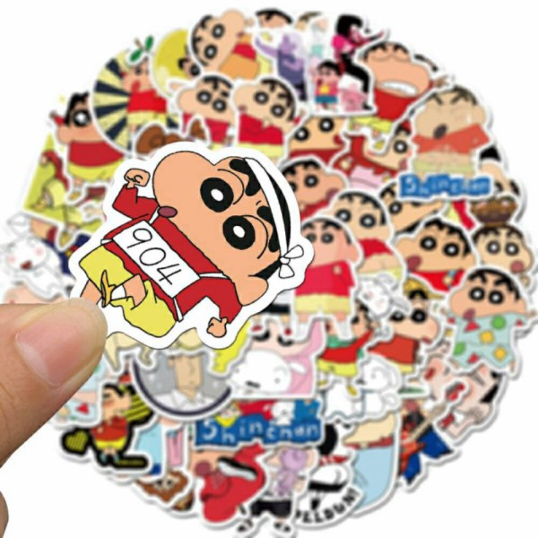 

50 Pcs Sticker Crayon Sinchan Waterproof - Stiker Anti Air Diskon