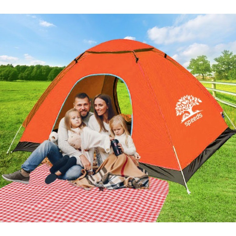 Tenda Camping Otomatis Kemping Gunung Pantai Hiking Outdoor Tent