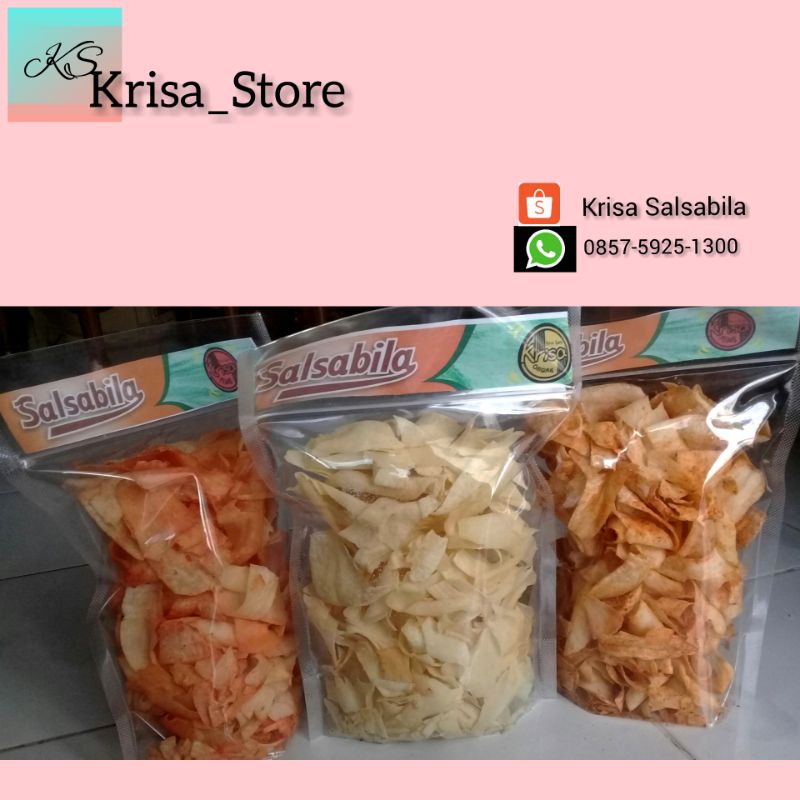 

krisa Salsabila. kripik singkong salsabila Original dan Pedas