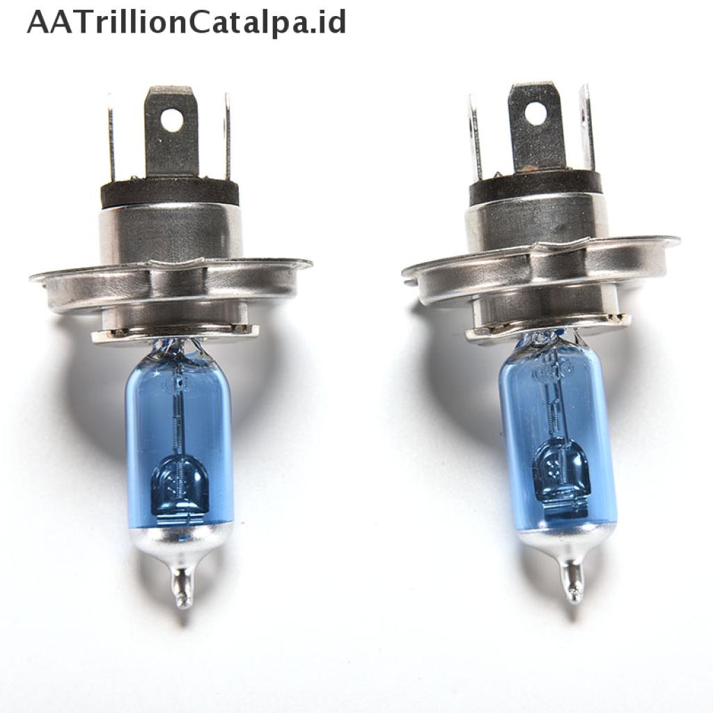 (AATrillionCatalpa) 2pcs Lampu Halogen Xenon HID H4 12V 60 / 55W Warna Putih Untuk Mobil