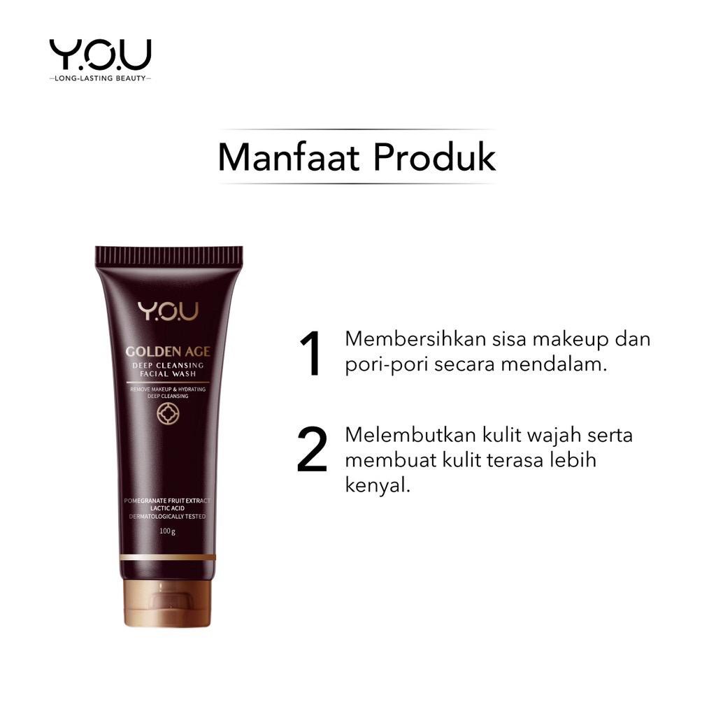 Official Distributor YOU Golden Age Deep Cleansing Facial Wash Sabun Cuci Muka YOU Sabun Muka YOU