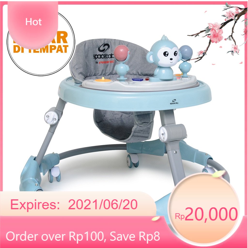 Baby Walker Wolker Roda Dorongan Bayi Belajar Jalan Anak Apolo Kereta Bayi Belajar Jalan - Spacebaby