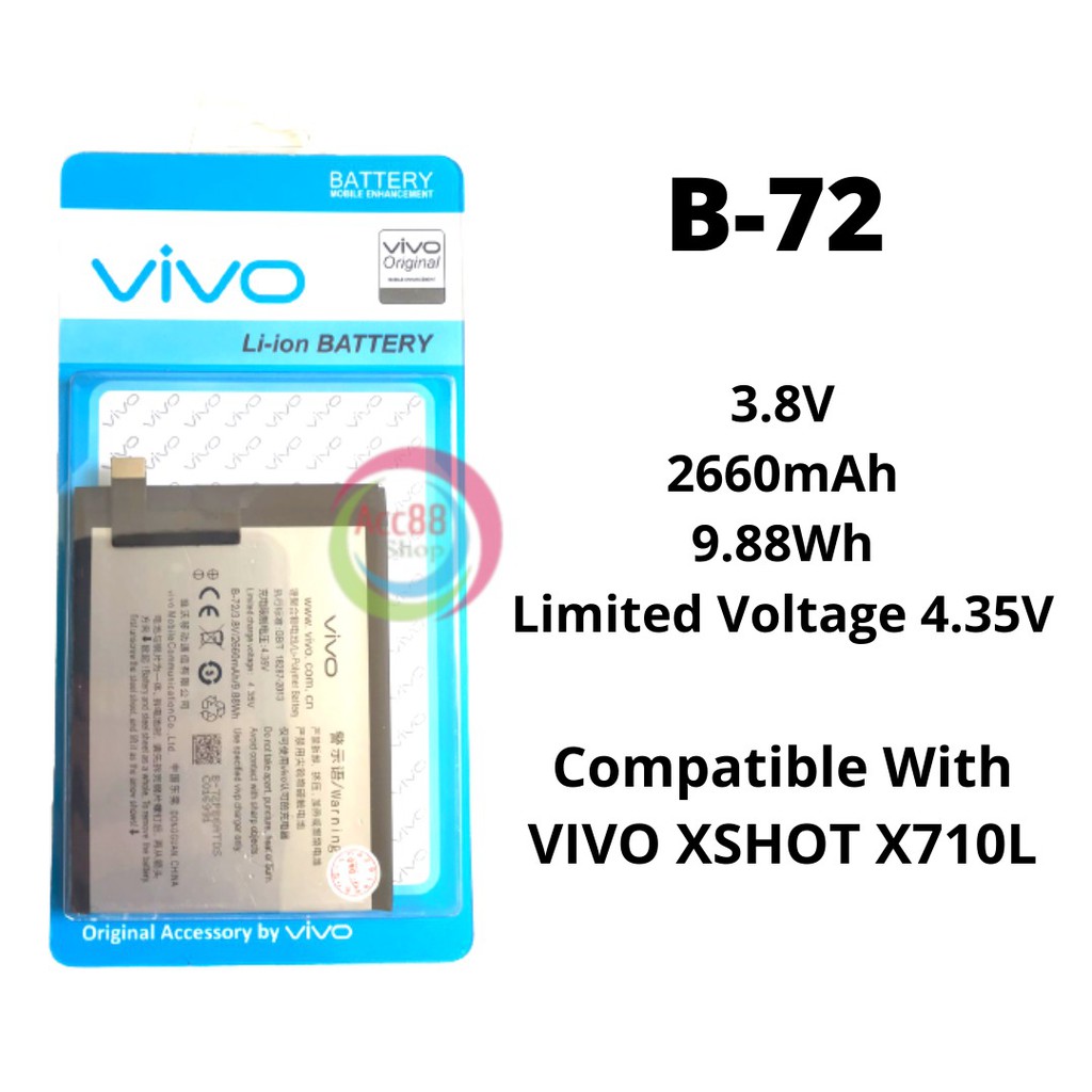 Batre Baterai Battery Original Vivo XSHOT X710L BK-B-72 / BKB72 / B-72 / B72