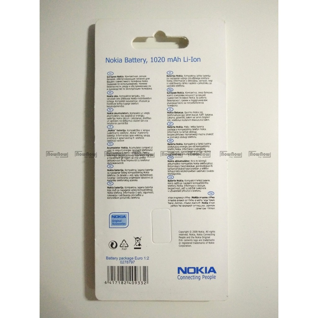 Baterai Nokia BL-5CB BL5CB Original ORI OEM Batre Battery Batu Batrai