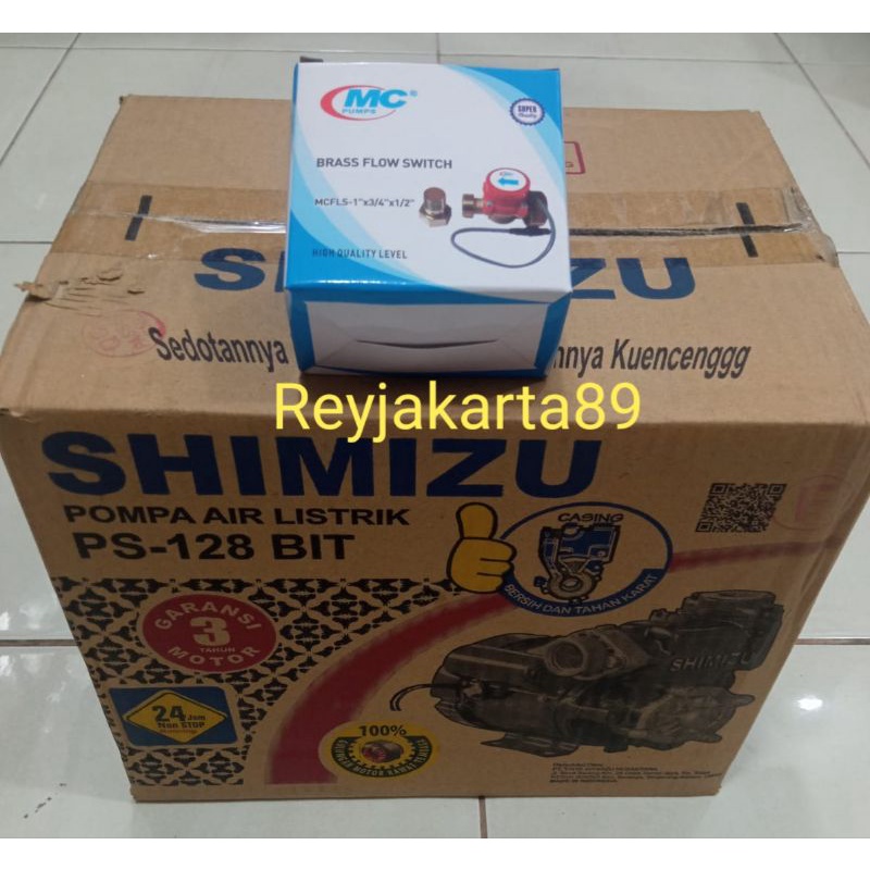 Pompa air pendorong Shower SHIMIZU 128 bit Automatic pressure control brass flow switch