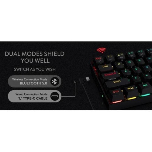 Keyboard gaming Redragon Mechanical Bluetooth &amp; wired draconic K530