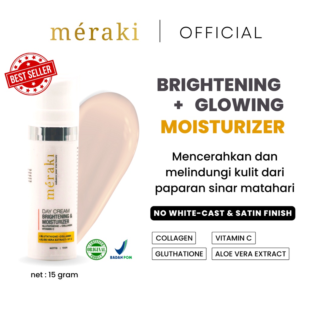 [𝐂𝐥𝐞𝐚𝐫𝐚𝐧𝐜𝐞 𝐒𝐚𝐥𝐞] Meraki Skincare Brightening Day Cream | Krim Siang 15 gr