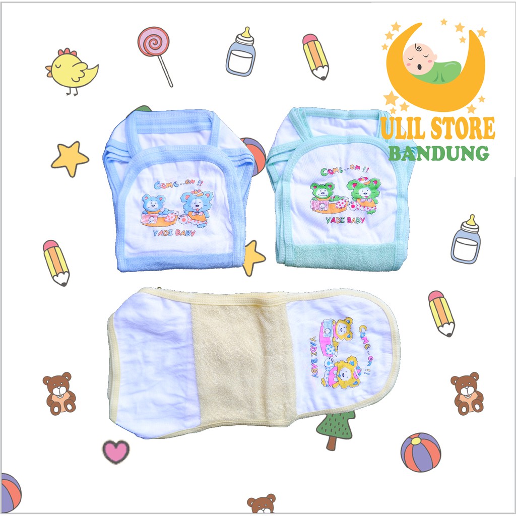 6PCS POPOK KAIN BAYI SNI KATUN SAMBUNG KOMBINASI HANDUK