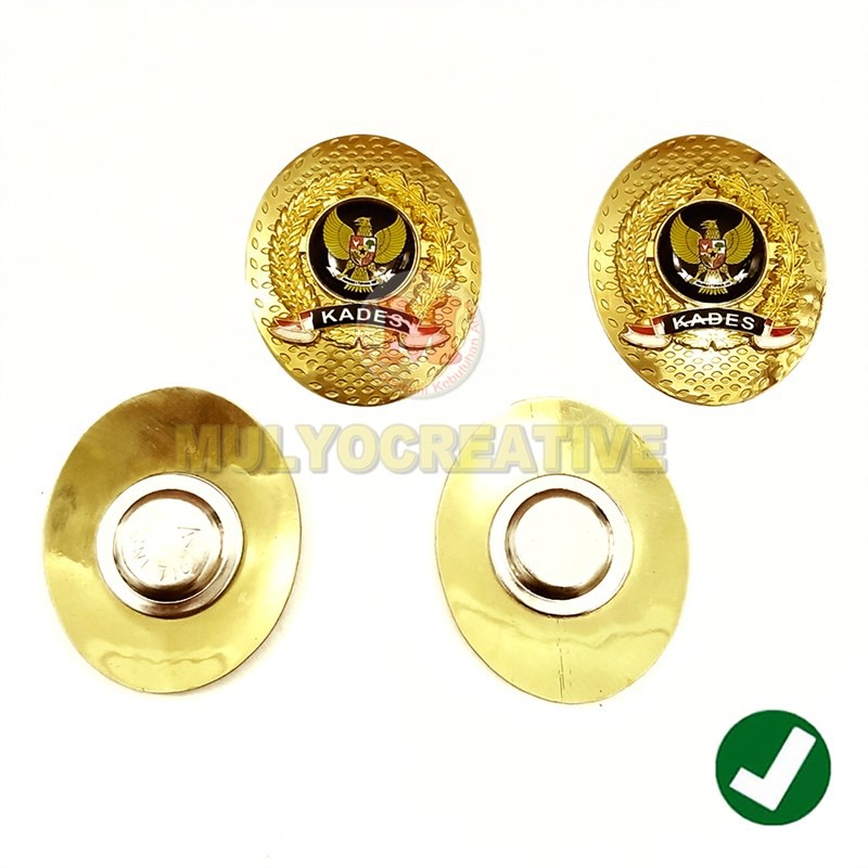 Lencana Kades Magnet Lencana Pin Garuda Kepala Desa Model Oval Murah
